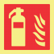 Brannslukker - brannskilt med symbol